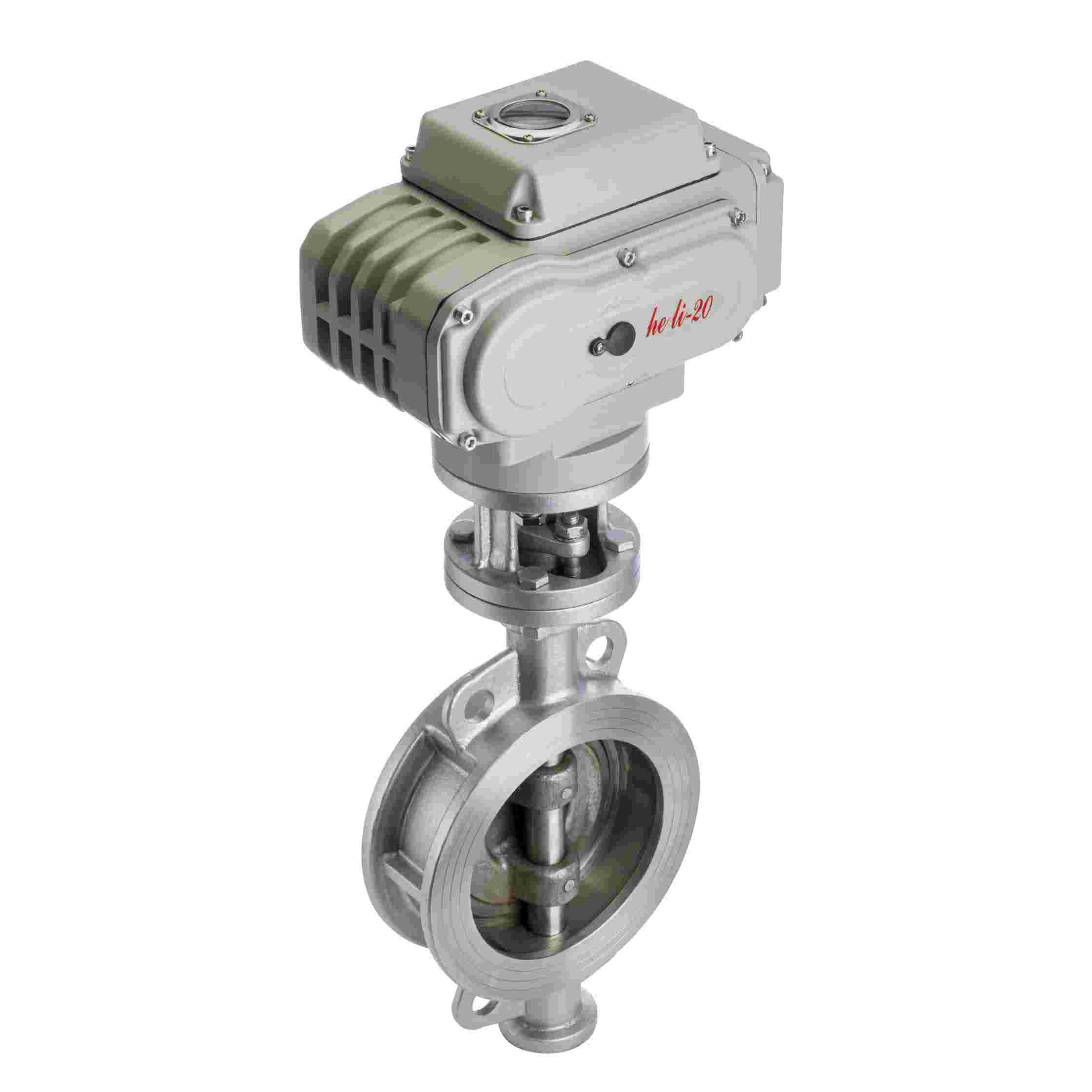 Vanne à papillon à trois excentriques électrique pour l'énergie hydrogène